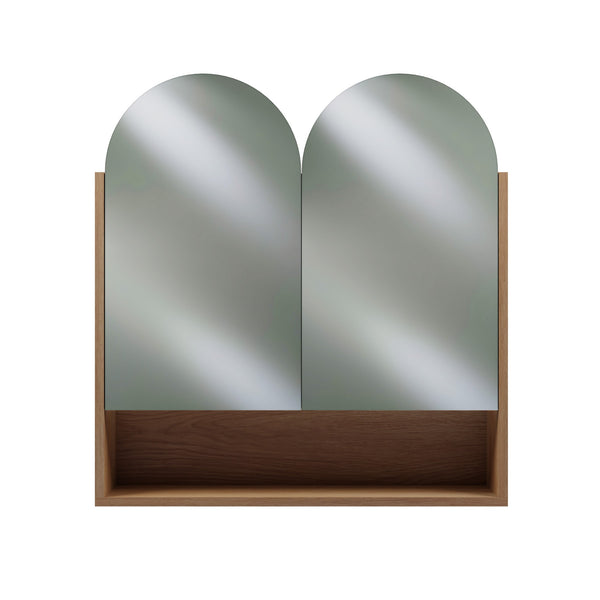 1200mm 1500mm 2 Arched Door Modern Mirror Shaving Cabinet in American Oak, Made in Australia