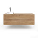 Solid Timber Wall Hung Floating Vanity in American Oak with drawers