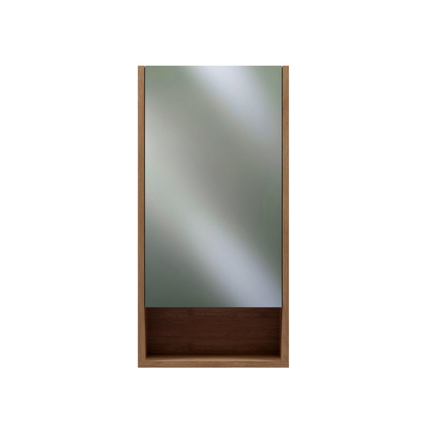 450mm 600mm 1 Door Modern Mirror Shaving Cabinet in American Oak, Made in Australia
