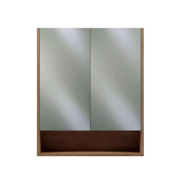 1200mm 900mm 2 Door Modern Mirror Shaving Cabinet in American Oak, Made in Australia