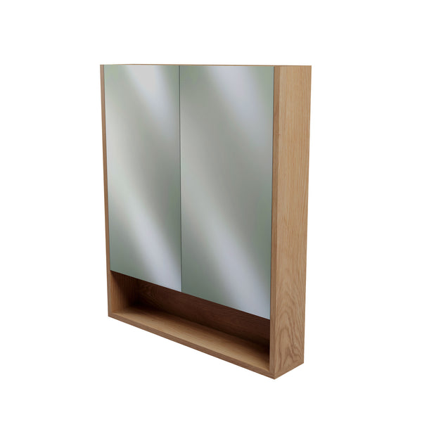 1200mm 900mm 2 Door Modern Mirror Shaving Cabinet in American Oak, Made in Australia