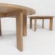 Lunar Round Dining Table 4 Legs Curved Base in American Oak in custom size and dimensions