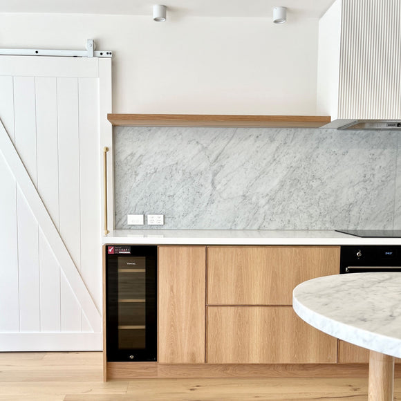 Designer Custom Kitchen Cabinetry and Joinery in Oak and Marble