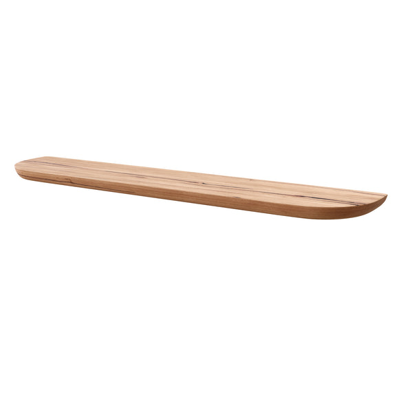 Solid Timber floating wall shelf in Messmate in a custom size