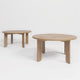 Lunar Round Dining Table 4 Legs Curved Base in American Oak in custom size and dimensions
