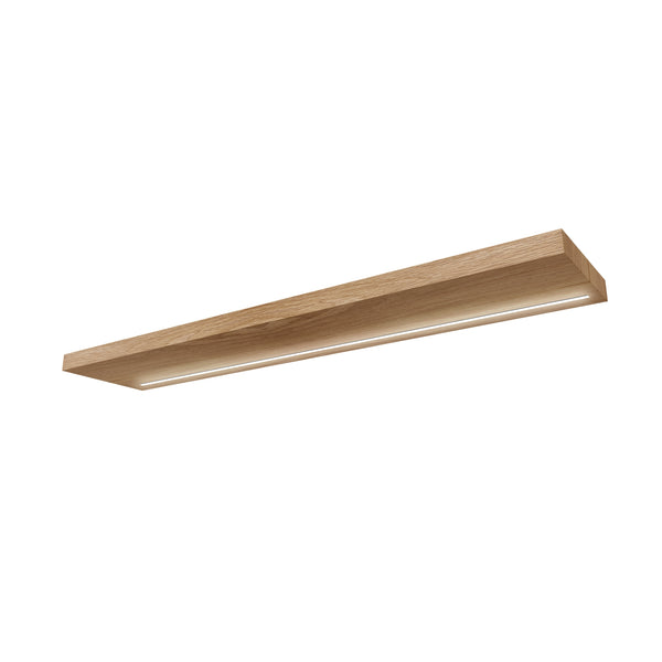 American Oak Floating Timber Shelf with LED Lighting