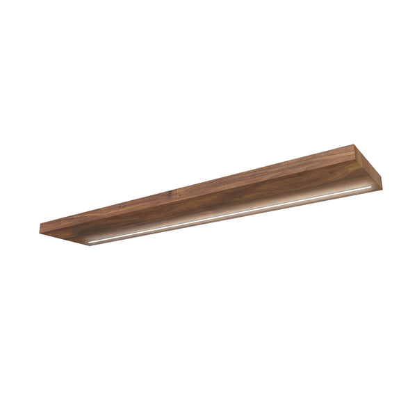 American Walnut Floating Timber Shelf with LED Lighting