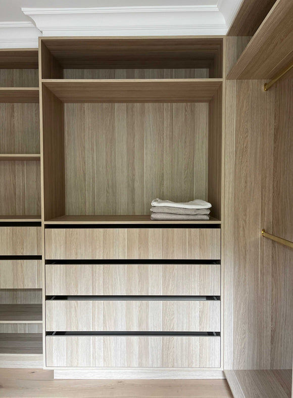 Custom Designer Wardrobe with drawers, shoe and hanging storage