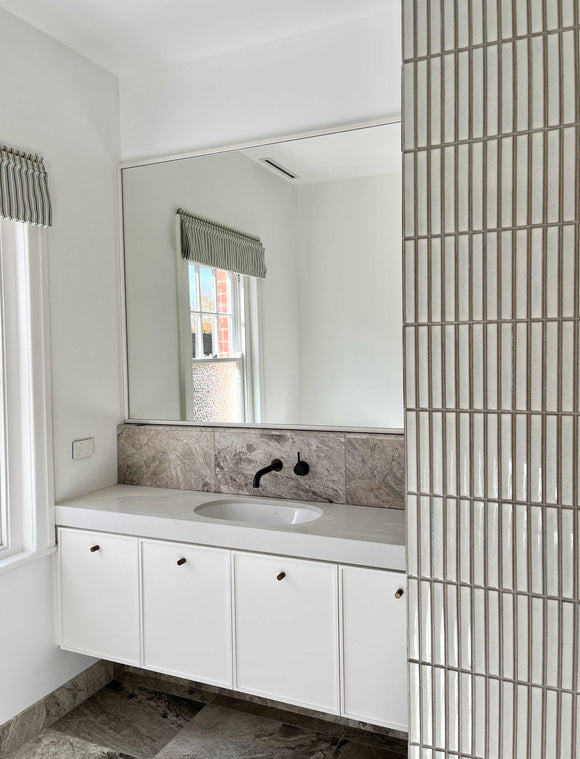 Desginer Slim Shaker Style White 2pack Vanity