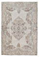 Vintage Handmade Turkish Rug with cream base and brown floral pattern.  Dated from the 1960's.  Traditional Vintage Turkish Rug available in Melbourne 