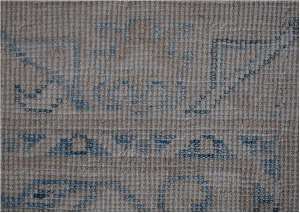 Authentic Hallway Runner Made in Afghanistan. Striking blue colours on a handknotted rug. Available online or in our Melbourne showroom
