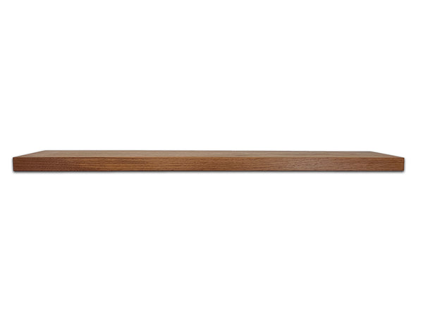 Solid American Walnut Floating Timber Shelf made to order in custom sizes. Australian Made floating wall shelf for kitchen, bathroom or tv walls. Australian Made Dark Wood Floating Timber Shelves in custom size