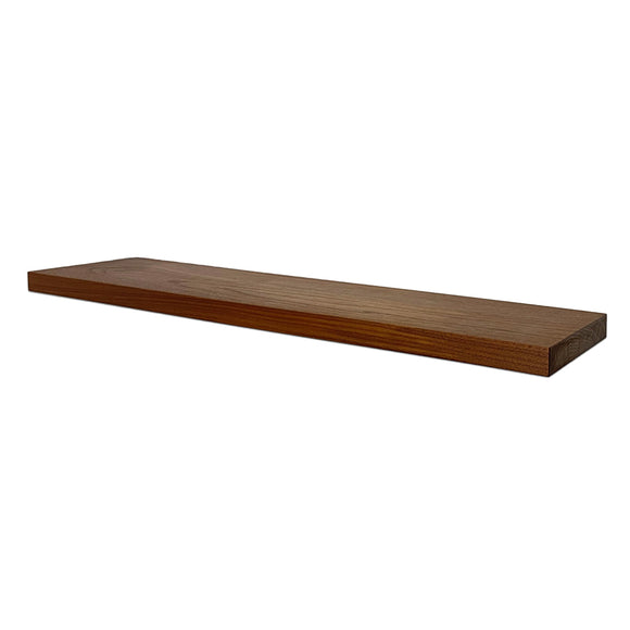 Solid American Walnut Floating Timber Shelf made to order in custom sizes. Australian Made floating wall shelf for kitchen, bathroom or tv walls. Australian Made Dark Wood Floating Timber Shelves in custom size