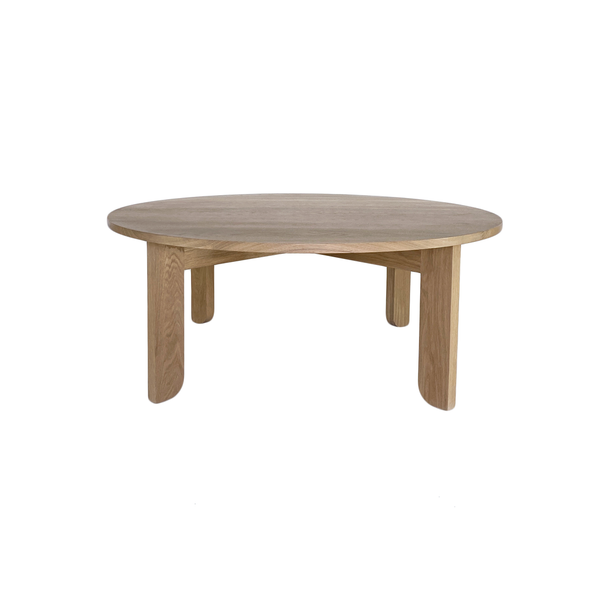 Australian Made Round Coffee Table in Solid American Oak Timber. Made in Melbourne, the Lunar Round Nesting Coffee Tables feature soft curves and half arch details to create lightness at the base of the leg. Custom sizes available.