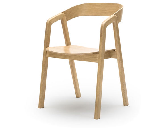 American Oak Dining Chair Australia - Curved backrest and seat in an original design. 